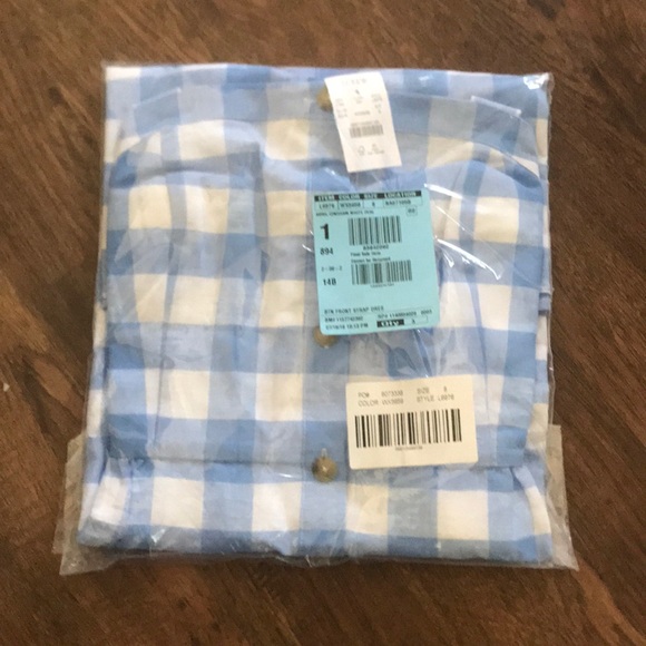 💎 NWT Host Pick Button Front Plaid Blue Dress 💎 - Picture 5 of 6